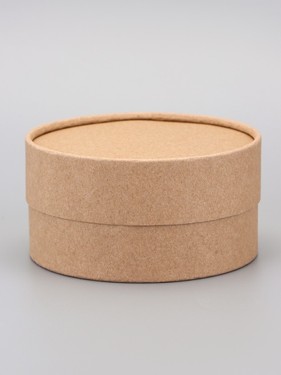 Коробка круглая подарочная, завальцованная крафт, 12×6 см