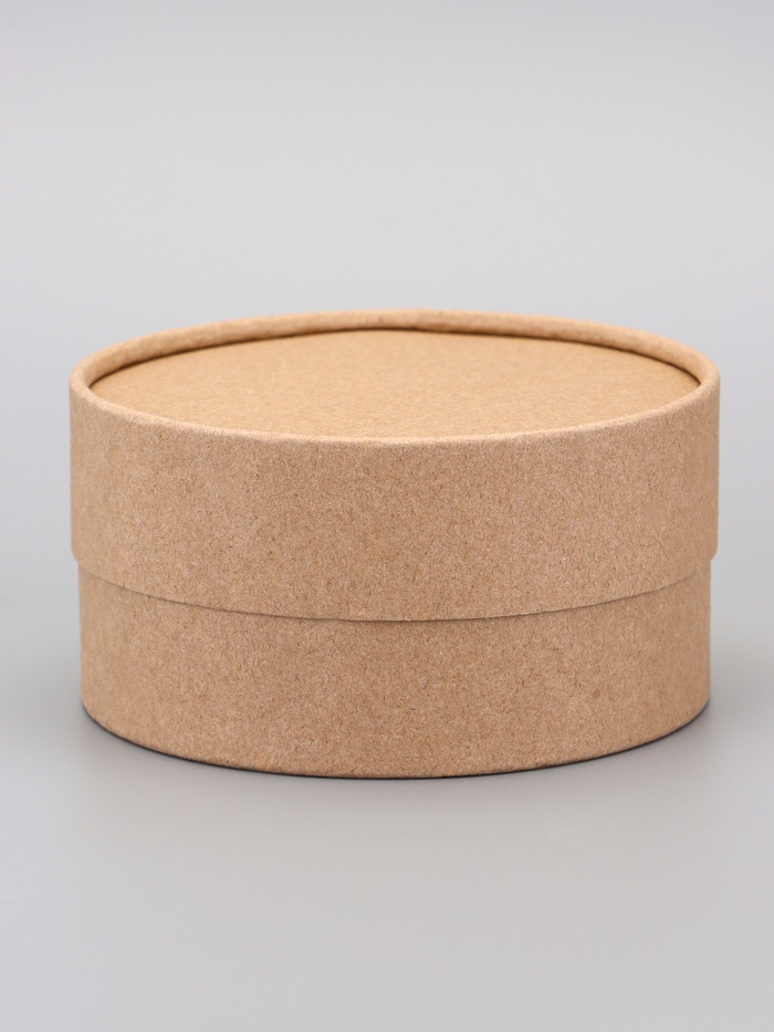 Коробка круглая подарочная, завальцованная крафт, 12×6 см - Фото 1