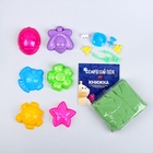 УЦЕНКА Космический песок Песочница+Формочки Зеленый 1 кг(коробка набор) КП03З10Н - Фото 3