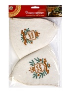 Шапка для бани и сауны «Царская», шерсть 50%, полиэфир 50%, набор 2 шт. 10939018