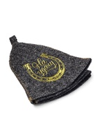 Набор для бани и сауны «На удачу», шерсть 50%, полиэфир 50%, 2 предмета: шапка, коврик - фото 809306420