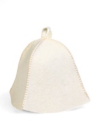 Набор для бани и сауны «С лёгким паром!», шерсть 50%, полиэфир 50%, 2 предмета: шапка, коврик - фото 809306430