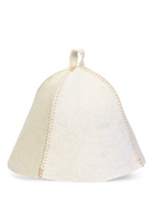 Шапка для бани и сауны «Жена царя», шерсть 50%, полиэфир 50%, белая - фото 59848294