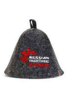 Шапка для бани и сауны «Русские традиции», шерсть 50%, полиэфир 50%, серая - фото 59848310