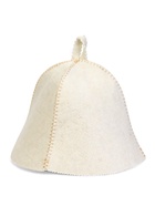 Шапка для бани и сауны «С лёгким паром!», шерсть 50%, полиэфир 50%, белая - фото 59848318