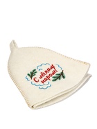 Шапка для бани и сауны «С лёгким паром!», шерсть 50%, полиэфир 50%, белая - фото 59848320