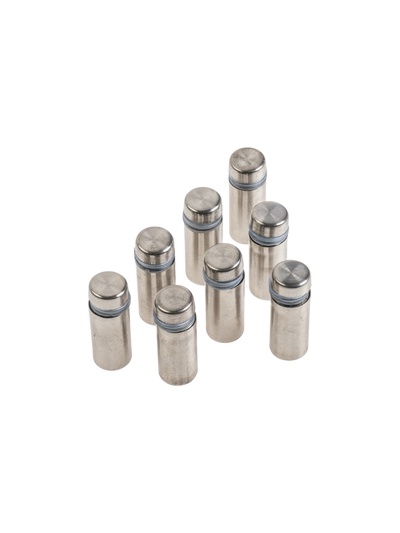 УЦЕНКА Дистанционный держатель для табличек, 12×30 мм, цвет матовый никель, набор 8 шт.