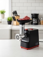 Мясорубка HomeStar STM-2039, 2000 Вт, 1.5 кг/мин, 2 диска, реверс, чёрная - фото 51852947