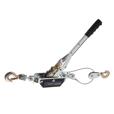 УЦЕНКА Лебедка рычажная ТУНДРА, двойное храповое колесо, тяга 1.5 т (подъем 0.6 т), трос 2 метра 197