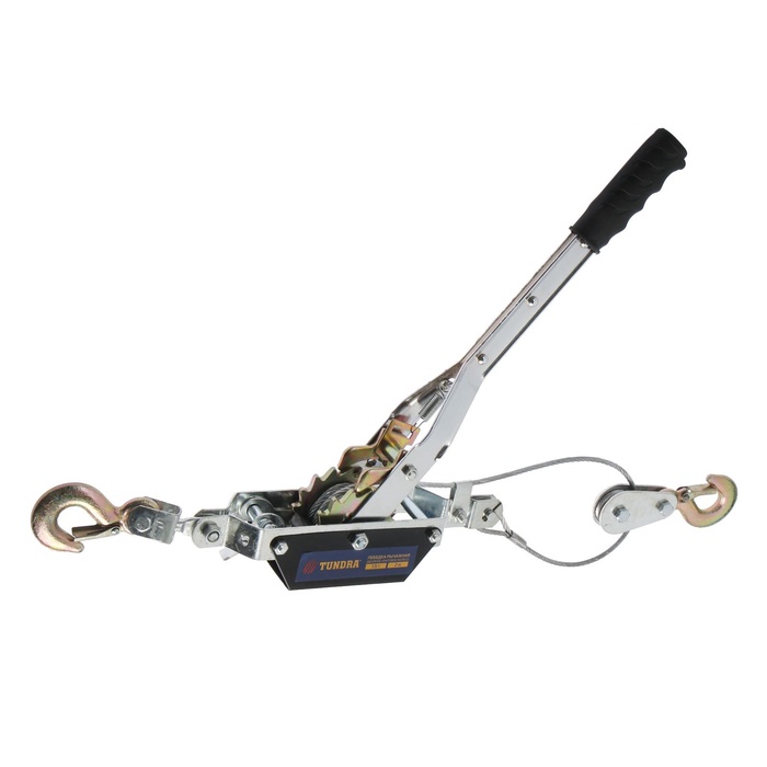УЦЕНКА Лебедка рычажная ТУНДРА, двойное храповое колесо, тяга 1.5 т (подъем 0.6 т), трос 2 метра 197 - Фото 1