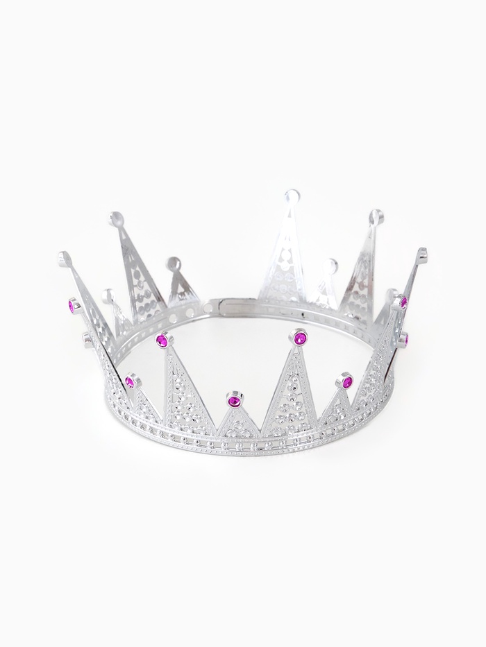 Корона королевы для девочки, цвет серебряный