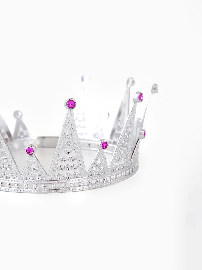 Корона королевы для девочки, цвет серебряный