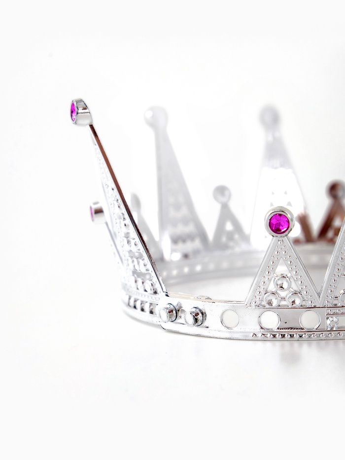 Корона королевы для девочки, цвет серебряный