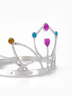 Корона принцессы для девочки, цвет серебряный (комплект 2 шт)