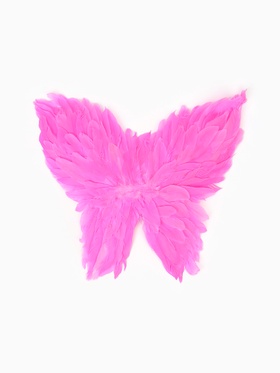Крылья бабочки из пера, цвет розовый 45×45