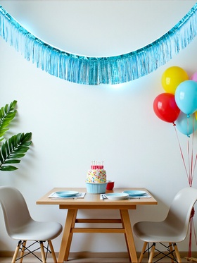 Гирлянда «Дождик», 3 метра, цвет голубой (комплект 2 шт)