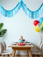 Гирлянда "Дождик" 3 метра с липким краем, цвет голубой (комплект 2 шт) - фото 60979278