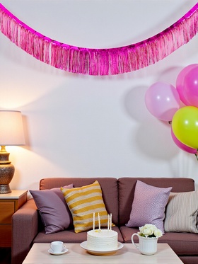 Гирлянда «Дождик», 3 метра, цвет фуксия (комплект 2 шт)