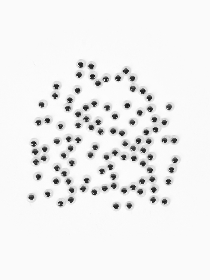 Глазки на клеевой основе, набор 100 шт., размер 1 шт. - 0,6 см (комплект 4 шт) - фото 59417852