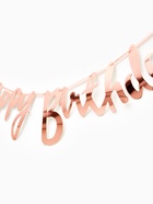 Гирлянда "Happy Birthday" надпись, розовое золото (комплект 2 шт) - фото 60979303