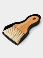 Щётка с совком Meli, бамбуковая ручка, 18×14 см, чёрная - Фото 2