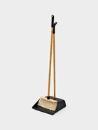 Щётка с совком Meli, бамбуковый держатель, 26×24×98 см, чёрная - Фото 4