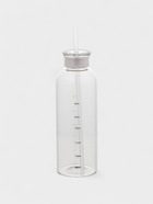 Бутылка для воды, 750 мл, 7.5×23 см, с трубочкой и шкалой времени, стекло, прозрачная 10910727