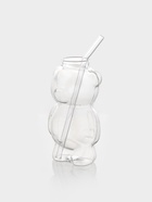 Стакан с трубочкой ToyBear, 340 мл, 9×14 см, стекло, прозрачный - Фото 4