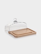 Маслёнка, 17.8×13×10 см, на бамбуковой подставке, стекло, прозрачная - Фото 3