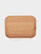 Маслёнка, 17.4×13×6.5 см, с бамбуковой крышкой-подставкой и ножом, стекло, прозрачная 10910749