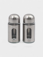 Набор для специй «Патрон», перечница и солонка 90 мл, с металлической крышкой, стекло 10912359