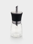 Сахарница, 200 мл, 6.5×16.5 см, с дозатором, стекло, прозрачная, чёрная 10912361