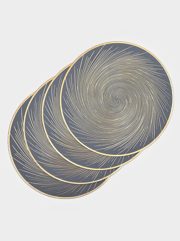 Набор кухонных салфеток "Вихрь" 4 шт., d=38 см, цвет золотой - фото 59848507