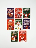 Подарочный набор новогодний, 8 ручек, 8 открыток, 8 блокнотов МИКС - фото 59848521