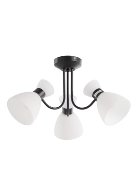 Люстра 20135/3BK, 3×60 Вт, E27, 54×54×32 см, белый/чёрный