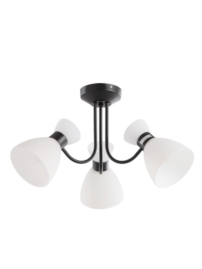 Люстра 20135/3BK, 3×60 Вт, E27, 54×54×32 см, белый/чёрный