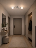 Люстра 11175/2CR, 2×60 Вт, E27, 54×25×22 см, белый/серебро - Фото 3