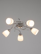 Люстра 11175/5CR, 5х60Вт, E27, 64х64х22 см - фото 809306925