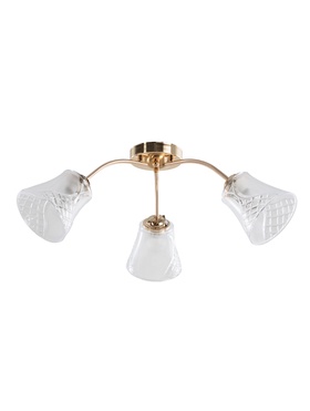 Люстра 12276/3FGD, 3×40 Вт, E27, 64×18×23 см, золото