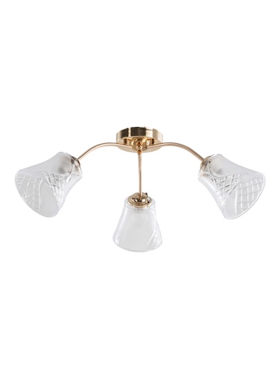 Люстра 12276/3FGD, 3×40 Вт, E27, 64×18×23 см, золото