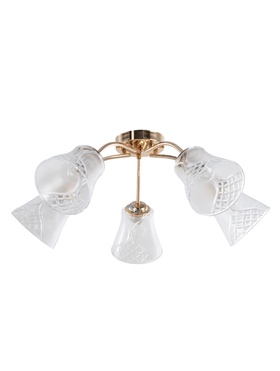 Люстра 12276/5FGD, 5×40 Вт, E27, 64×18×23 см, золото