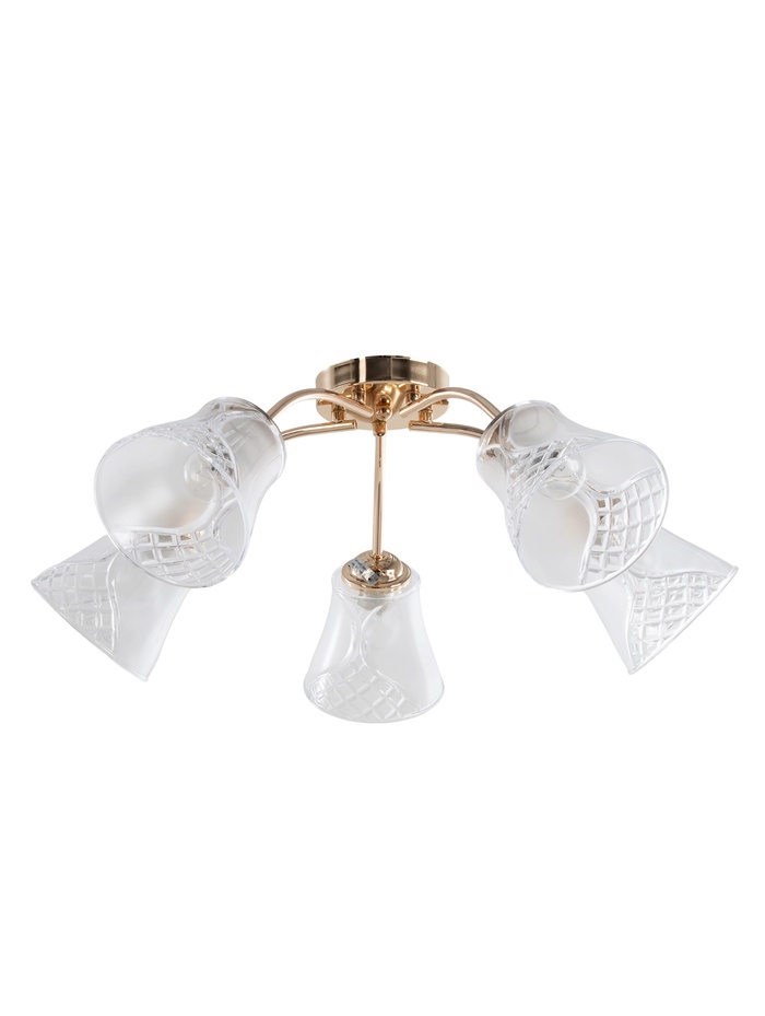 Люстра 12276/5FGD, 5×40 Вт, E27, 64×18×23 см, золото - Фото 1