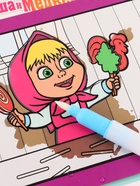 Раскраска водная «Добавь воды», с маркером, многоразовая, Маша и Медведь - Фото 13