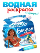 Раскраска водная «Поиски Пуа», с маркером, многоразовая, Моана - Фото 1