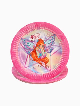 Тарелка одноразовая 18 см, набор 10 шт., Винкс