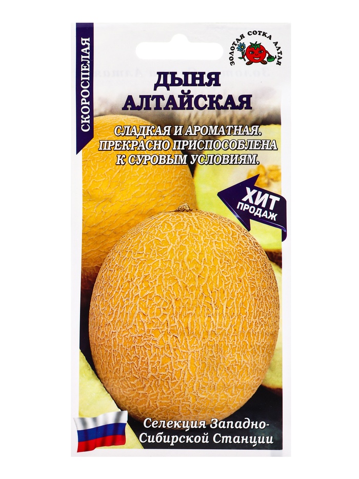 Семена Дыня «Алтайская», 0.5 г, скороспелая, «Золотая Сотка Алтая» - Фото 1