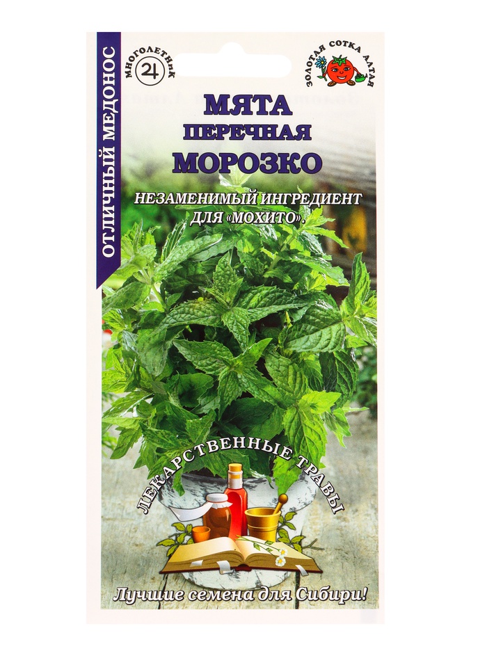 Семена Мята Морозко /Сотка/ 0,03г/ перечная многолет. до 50см /*1500 - Фото 1