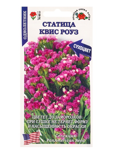 Семена Статица «Квис Роуз», 10 шт., «Золотая Сотка Алтая»