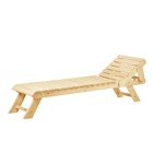 УЦЕНКА Шезлонг - лежак с регулируемым подголовником, 195×55×44.5 см, из липы, «Добропаровъ» - Фото 3