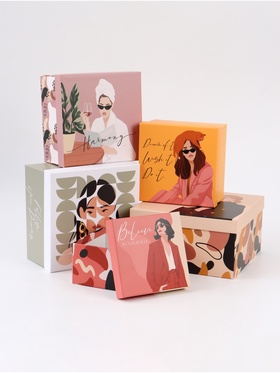 {{photo.Alt || photo.Description || 'УЦЕНКА Набор подарочных коробок 5 в 1 «Стиль», 14×14×8‒22×22×12 см'}}